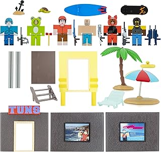 Roblox ROB0599 Action Collection-Arsenal: Operation Beach Day Deluxe Playset [Includes Exclusive Virtual Item]