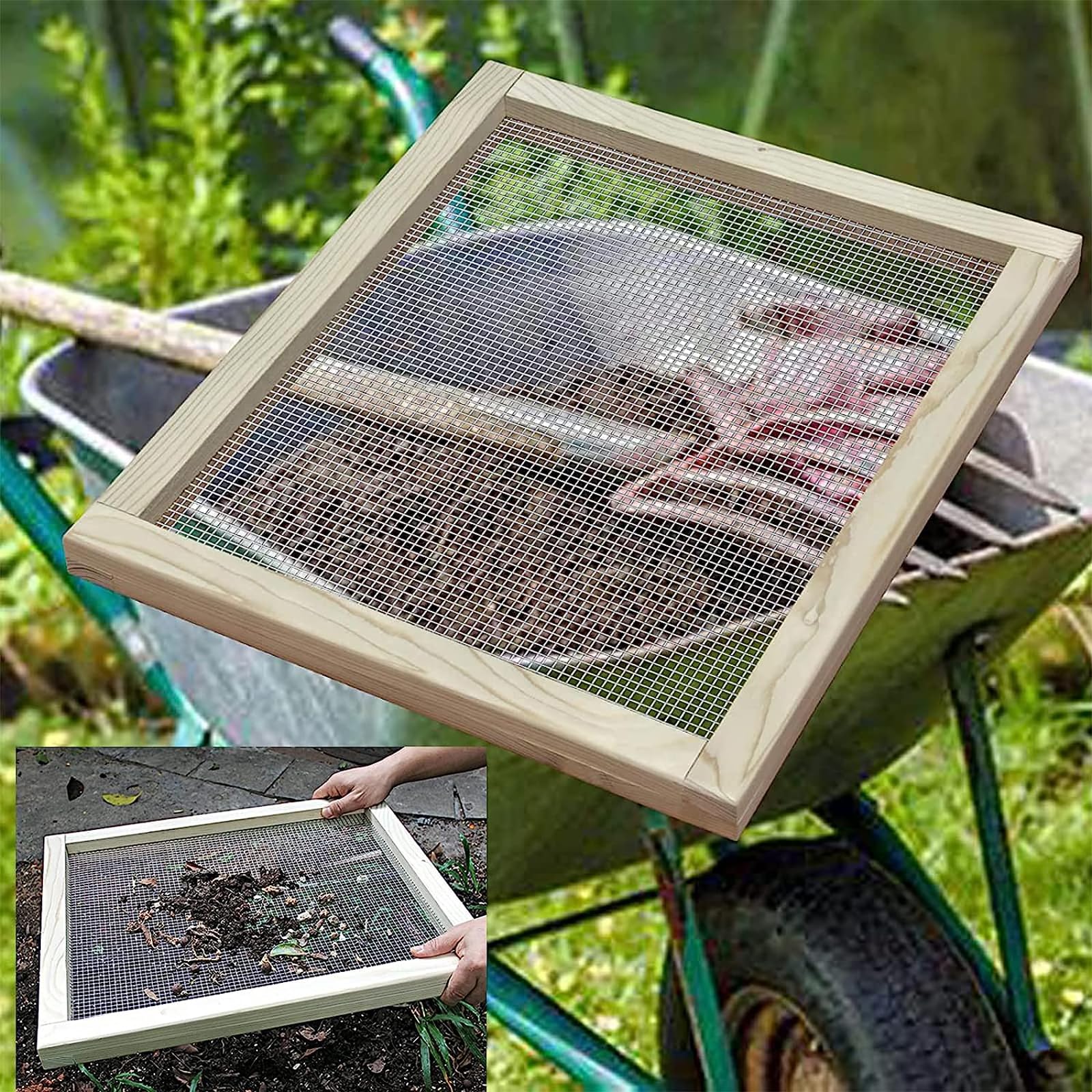 Setaccio per Terreno da Giardino Multifunzionale Palmare 50x44