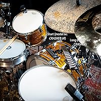 Vista 6 de Crasher Kit de batería de efecto metálico complementario con sonido Guiro electrónico, acero - NO HECHO EN CHINA