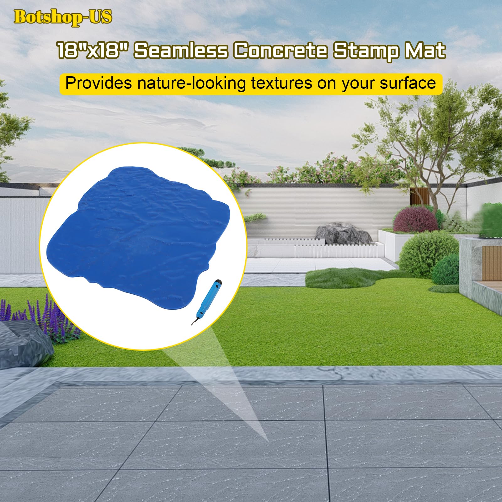 Gdrasuya10 Concrete Seamless Stamp Mat Set 18