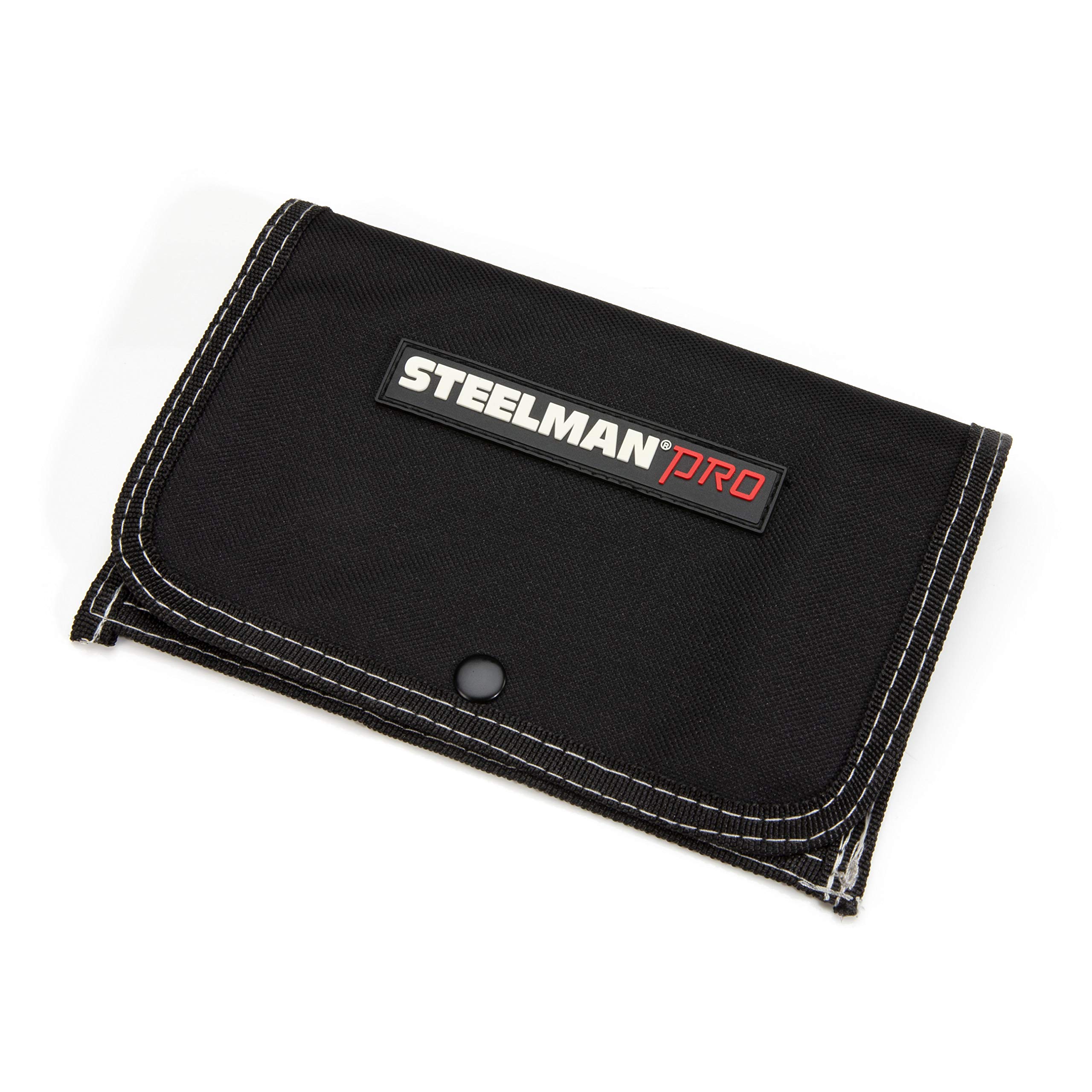 Steelman Pro - Juego de destornilladores Phillips de perfil bajo y ranurado, con punta de diamante, SL3/16, SL1/4, SL5/16, PH0, PH1, PH2 y PH3, incluye estuche de almacenamiento de nailon