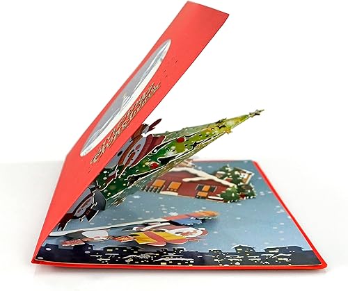 Miniatura 9 de CUTPOPUP - Tarjeta de felicitación de Navidad emergente, 3D de Navidad, Año Nuevo, Navidad (noche de Navidad)