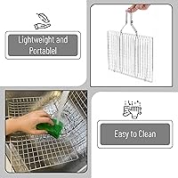 Vista 4 de UNCO Cesta de parrilla de pescado y verduras de acero inoxidable - Negro