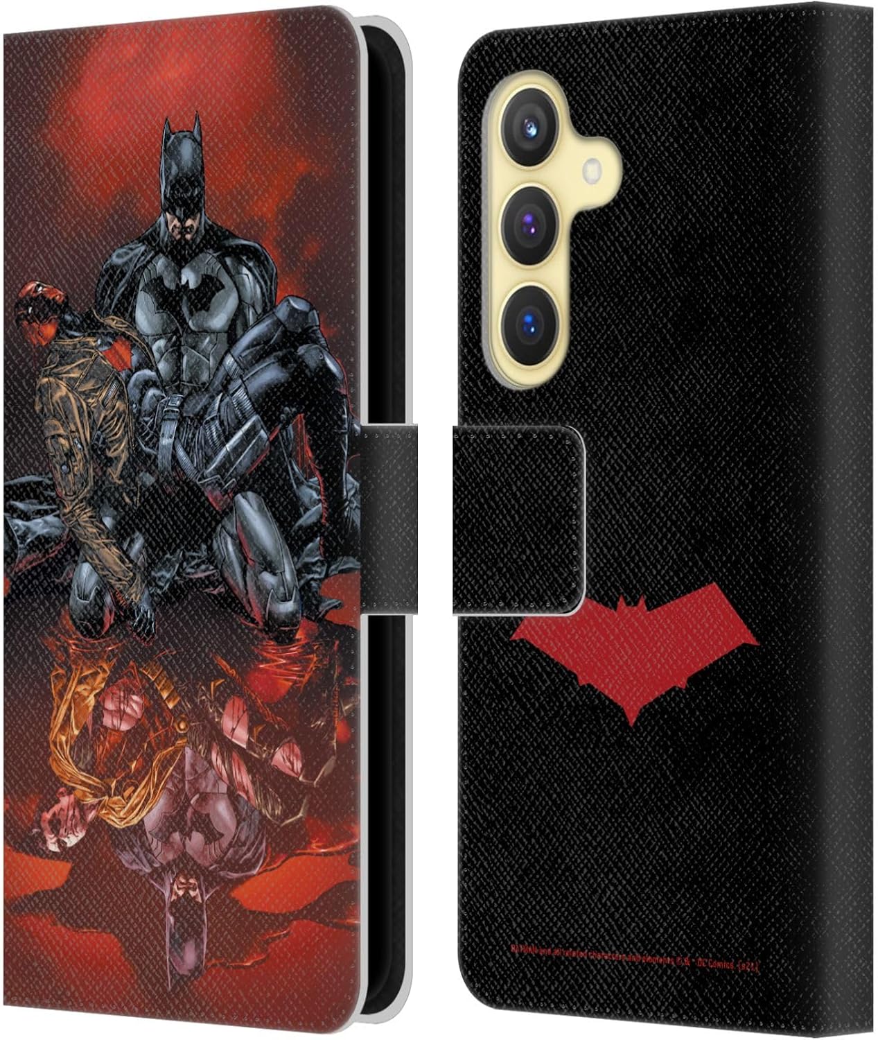 Head Case Designs Officially Licensed Batman DC Comics and The Outlaws #17 Red Hood Leather Wallet Case Compatible with Samsung Galaxy S24 5G