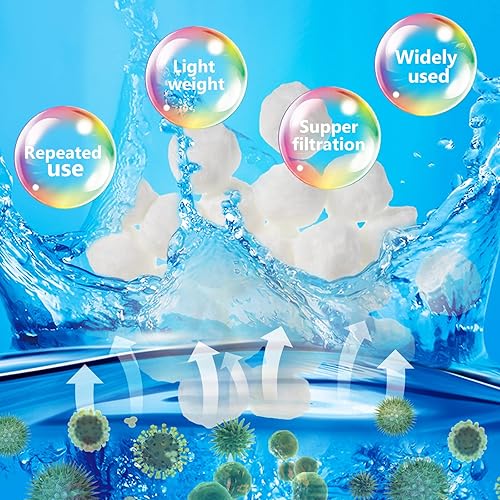 Miniatura 3 de Pelotas de filtro de piscina Filtro de piscina Filtro de arena alternativa a los filtros de arena de vidrio de piscina, adecuado para sistemas de