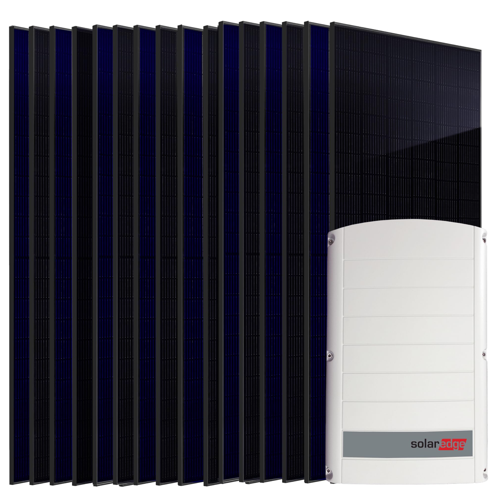 SUNNIVA® 8.0 kW Solaranlage, 16x 500 W Solarmodule Fullblack Bifacial, Wechselrichter SE8K (3-phasig)