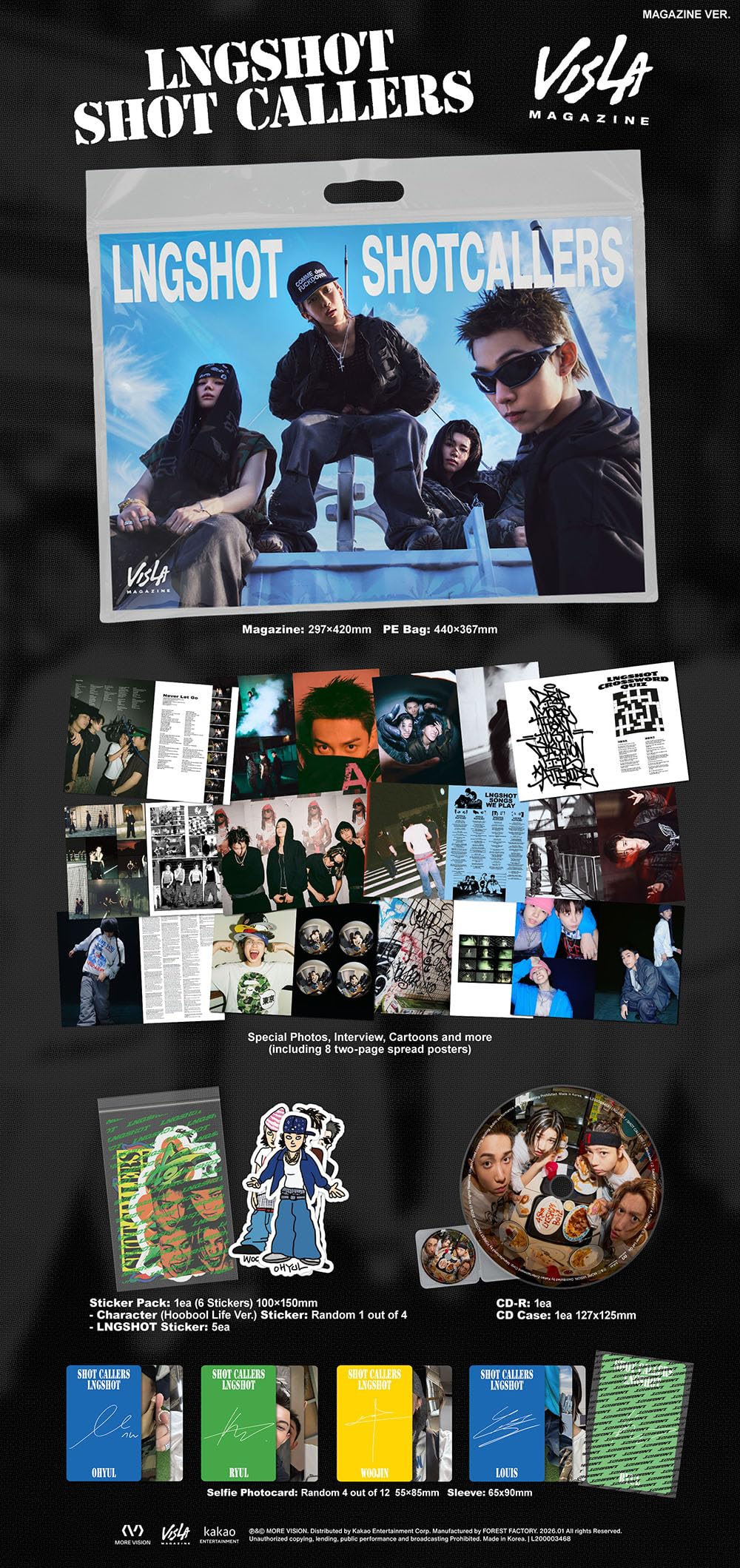 LNGSHOT SHOT CALLERS [Magazine Ver.] 1st EP Album : Amazon.co.uk