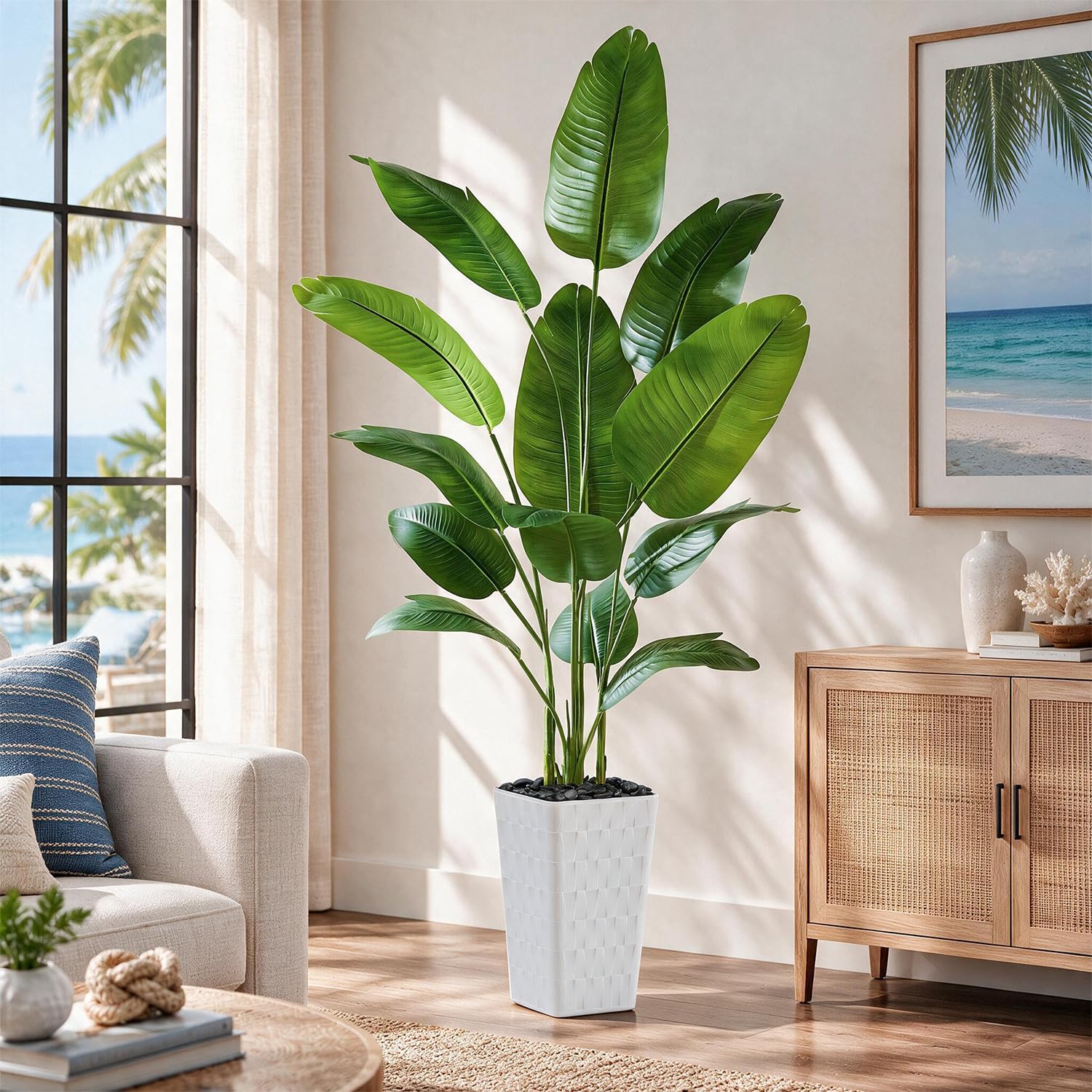 FSOHOI Bird of Paradise Artificial Plant 6.6FT