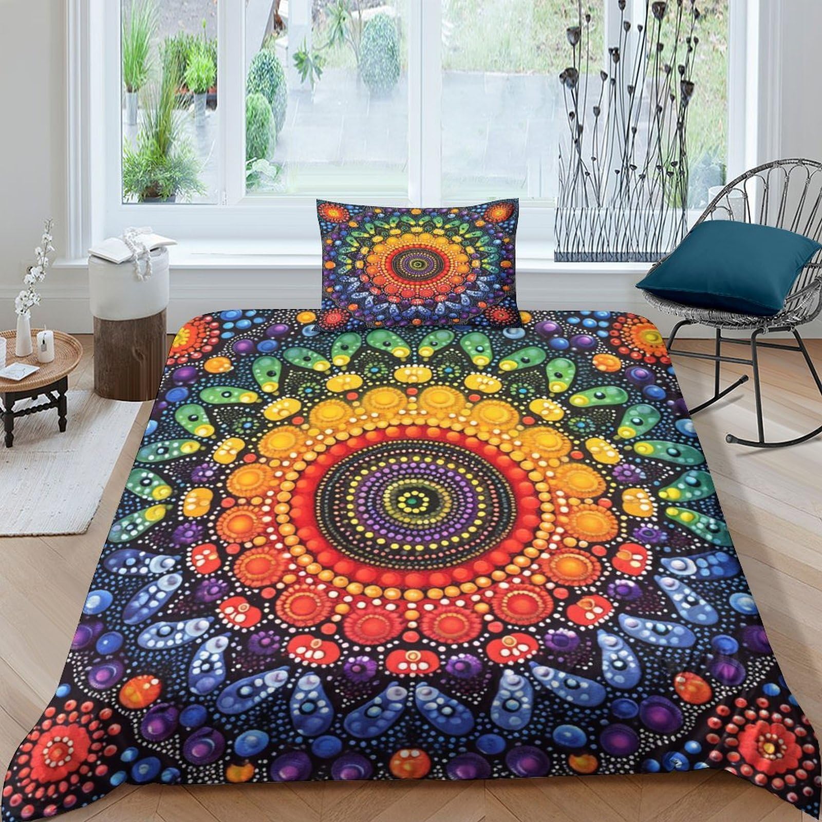 Ensemble housse de couette haute densité parure de lit 3D luxe