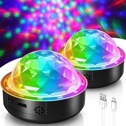 Mini luces de discoteca USB, LED de control de sonido, luces de escenario, DJ discoteca, luces de escenario multicolor, luces de ambiente de coche,