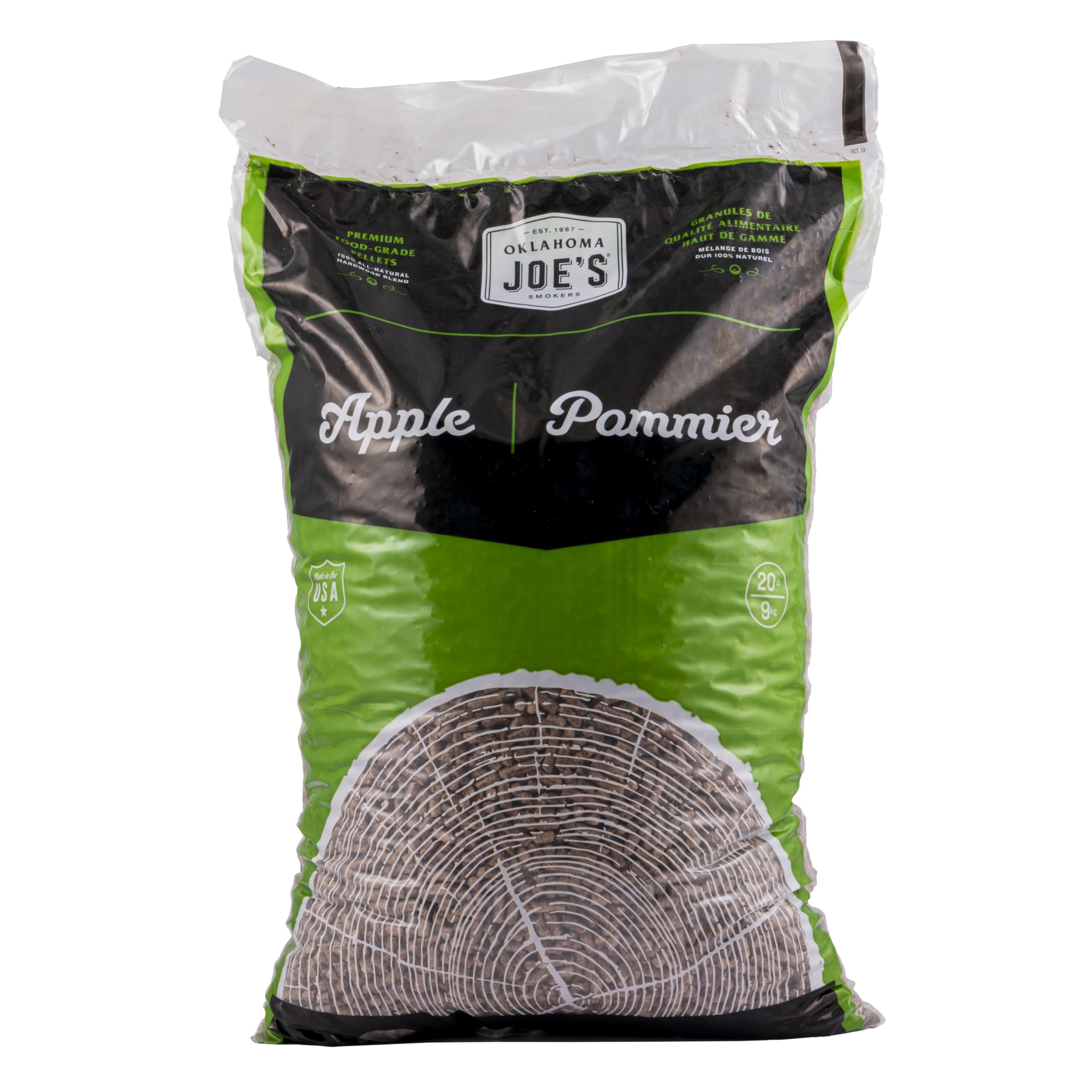 Oklahoma Joe's Pellets de madera de manzana, bolsa de 20 libras - 2778407