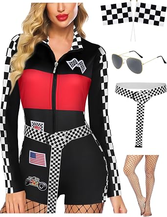 CICOCI Women Race Car Driver Costume Adult With Accessories Halloween Costume Outfits