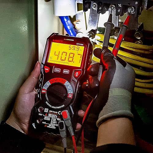 Miniatura 6 de KAIWEETS Multímetro digital TRMS 6000 cuenta voltímetro de rango automático rápido mide con precisión voltaje corriente amperios resistencia diodos