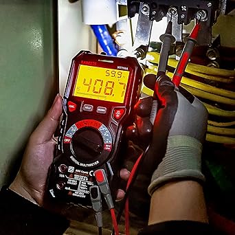 KAIWEETS Digital Multimeter TRMS 6000 Counts Voltmeter Auto-Ranging Fast Accurately Measures Voltage Current Amp Resistance Diodes Continuity Duty-Cycle Capacitance Temperature for Automotive