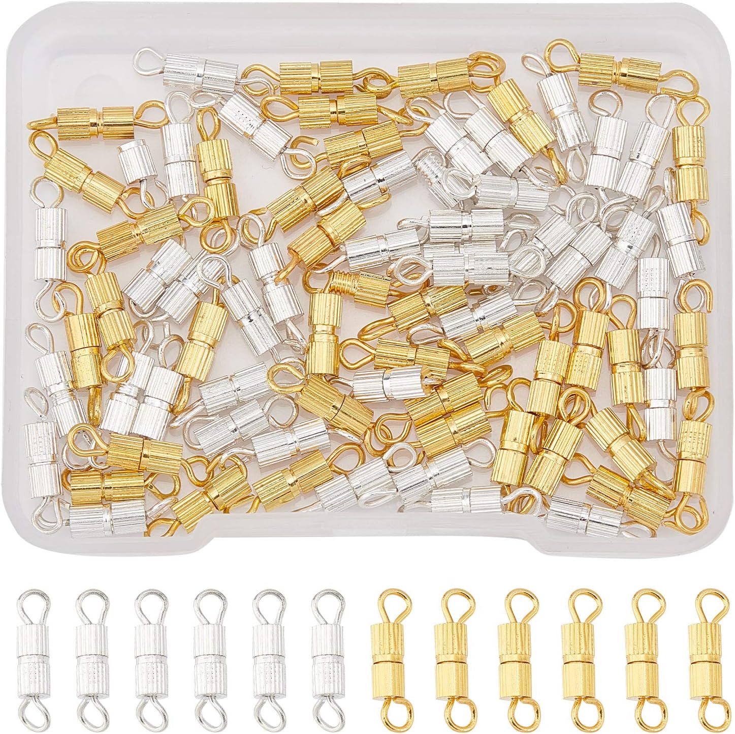 Lot 20 Fermoirs à Vis Pour Broches – Capuchons De Sécurité Pour Badges, Sacs Et DIY – Métal Doré
