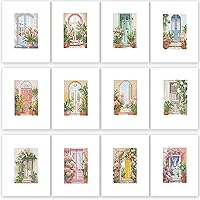 PeakLuv 12PCS Mini Diamond Painting Kits Floral Gateway 5D DIY Square Drill Art for Adults Quick Finish Gem Decor 6x7in