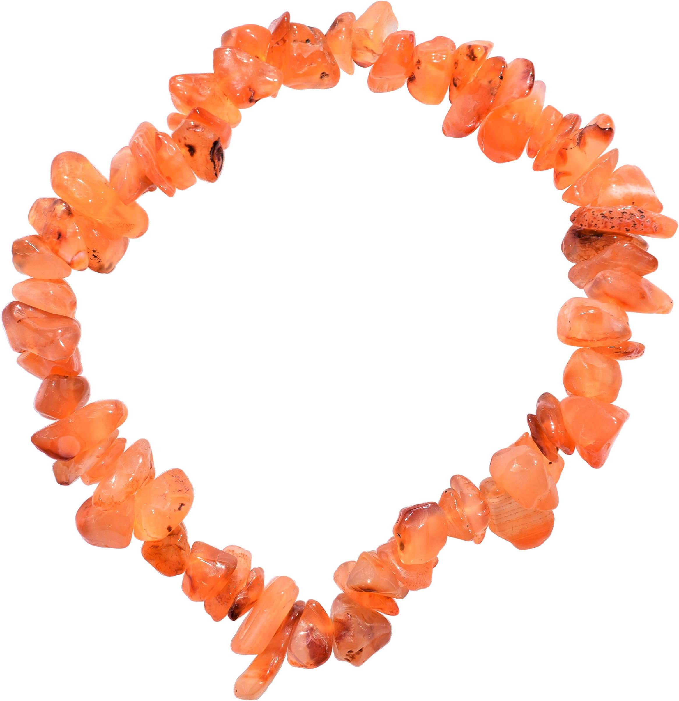 Zenergy GemsCharged Premium Natural Crystal Chip Bead Bracelet + Moroccan Selenite Charging Crystal [Included]