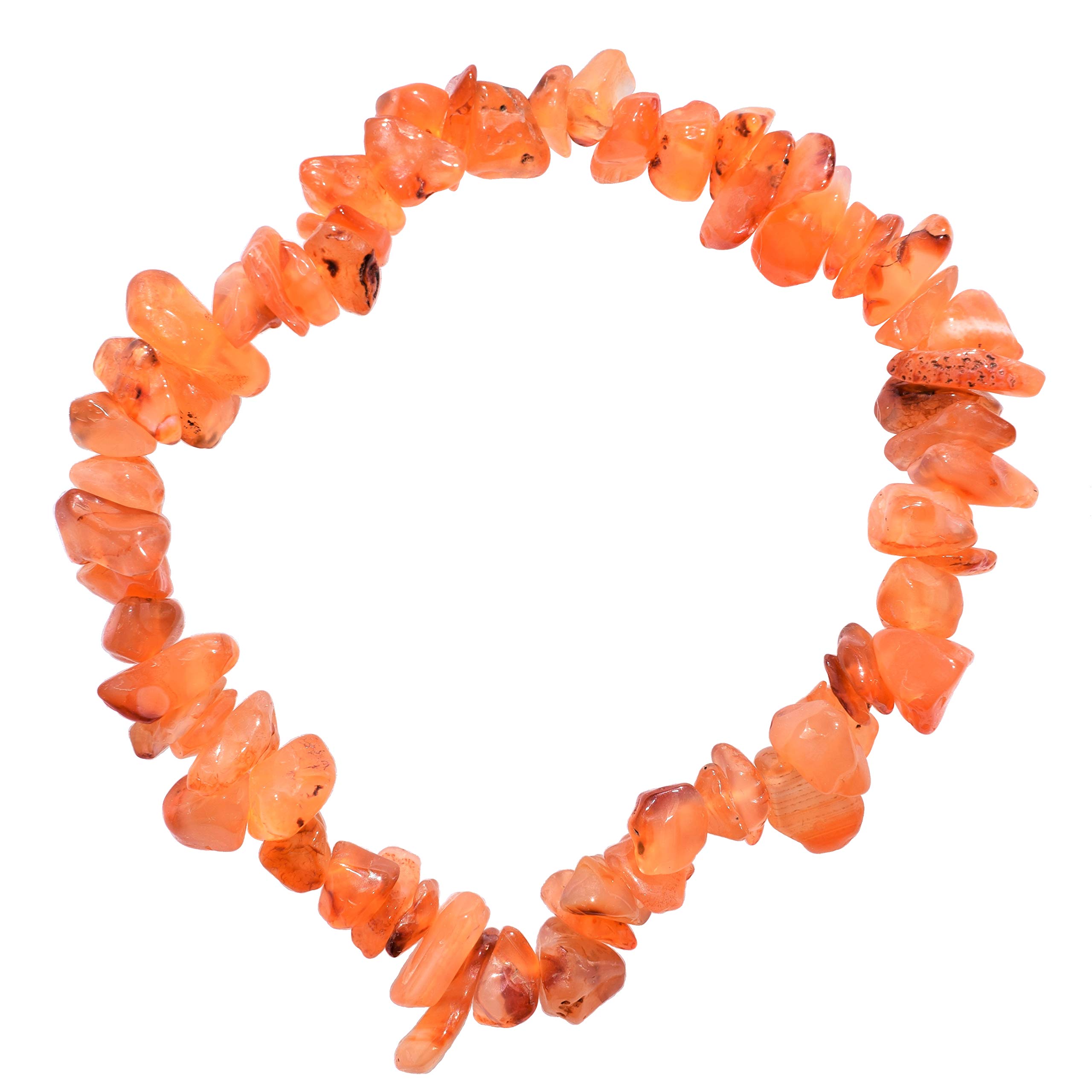 Zenergy GemsCharged Premium Natural Crystal Chip Bead Bracelet + Moroccan Selenite Charging Crystal [Included]