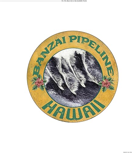 Miniatura 2 de Letrero de gas vintage de reproducción de letreros de metal vintage, letrero de lata de metal redondo para garaje y hogar de 11.75 pulgadas de