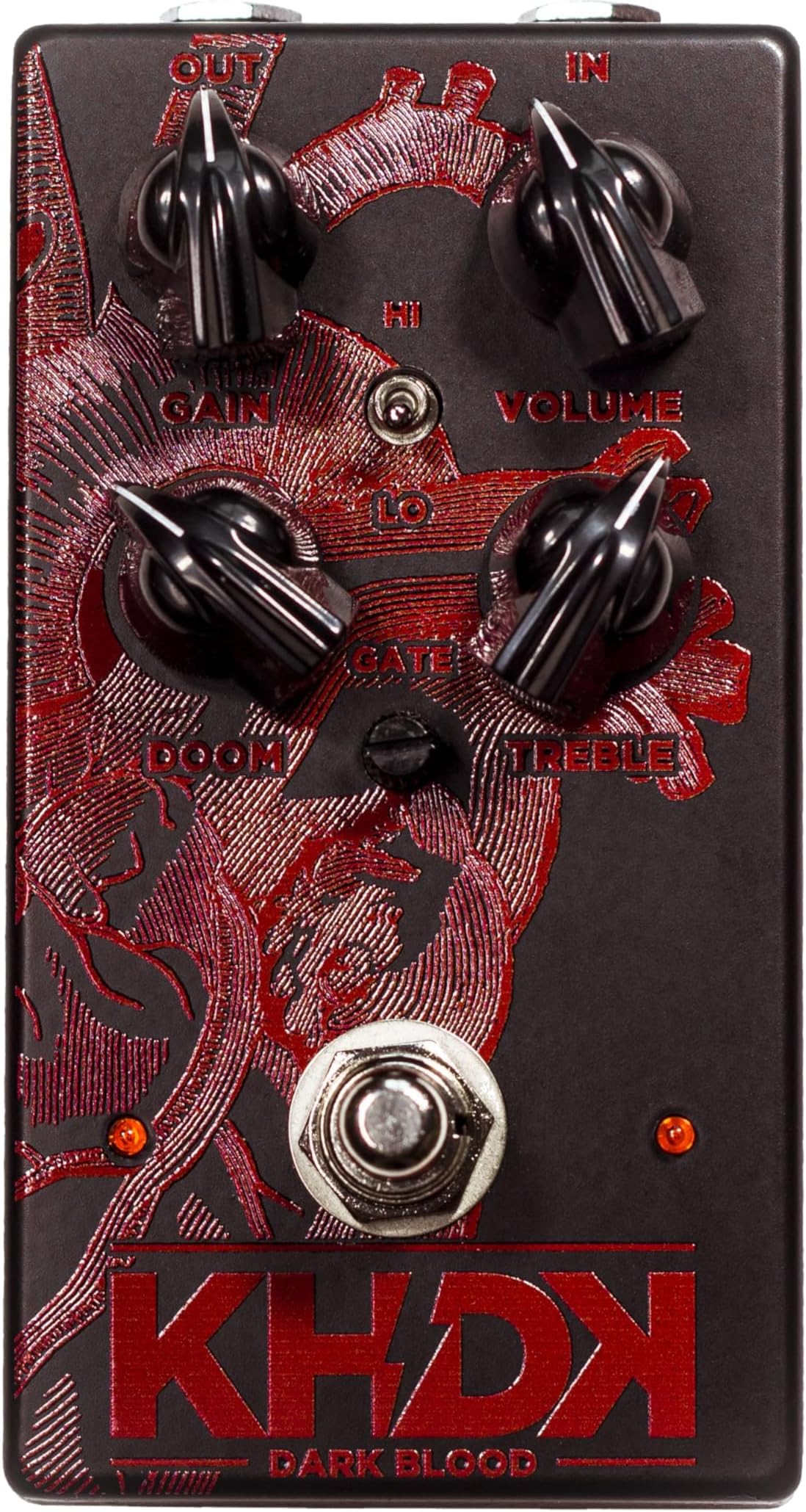 Dark Blood KHDK's Evil Pedal, Dark Blood, Delivers Evil, Merciless Amp Distortion