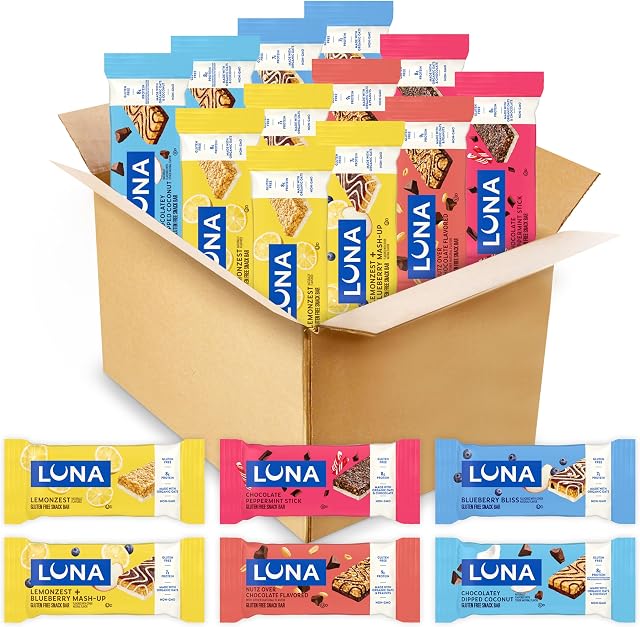 LUNA Bar Variety Pack Gluten Free Snack Bars