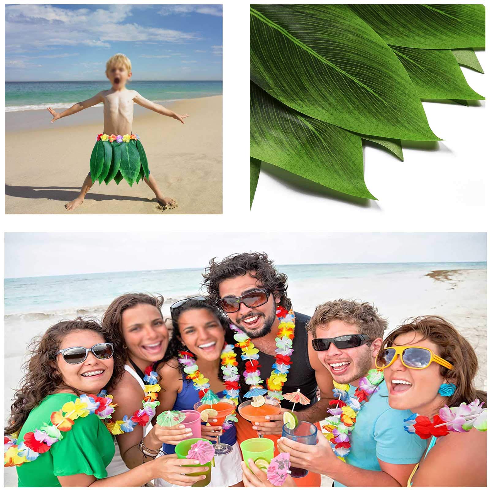 Kit Costume Hawaiano 9 Pezzi | Gonna Hula, Collane Fiori, Occhiali Ananas - Feste Tropicali - Foto 9