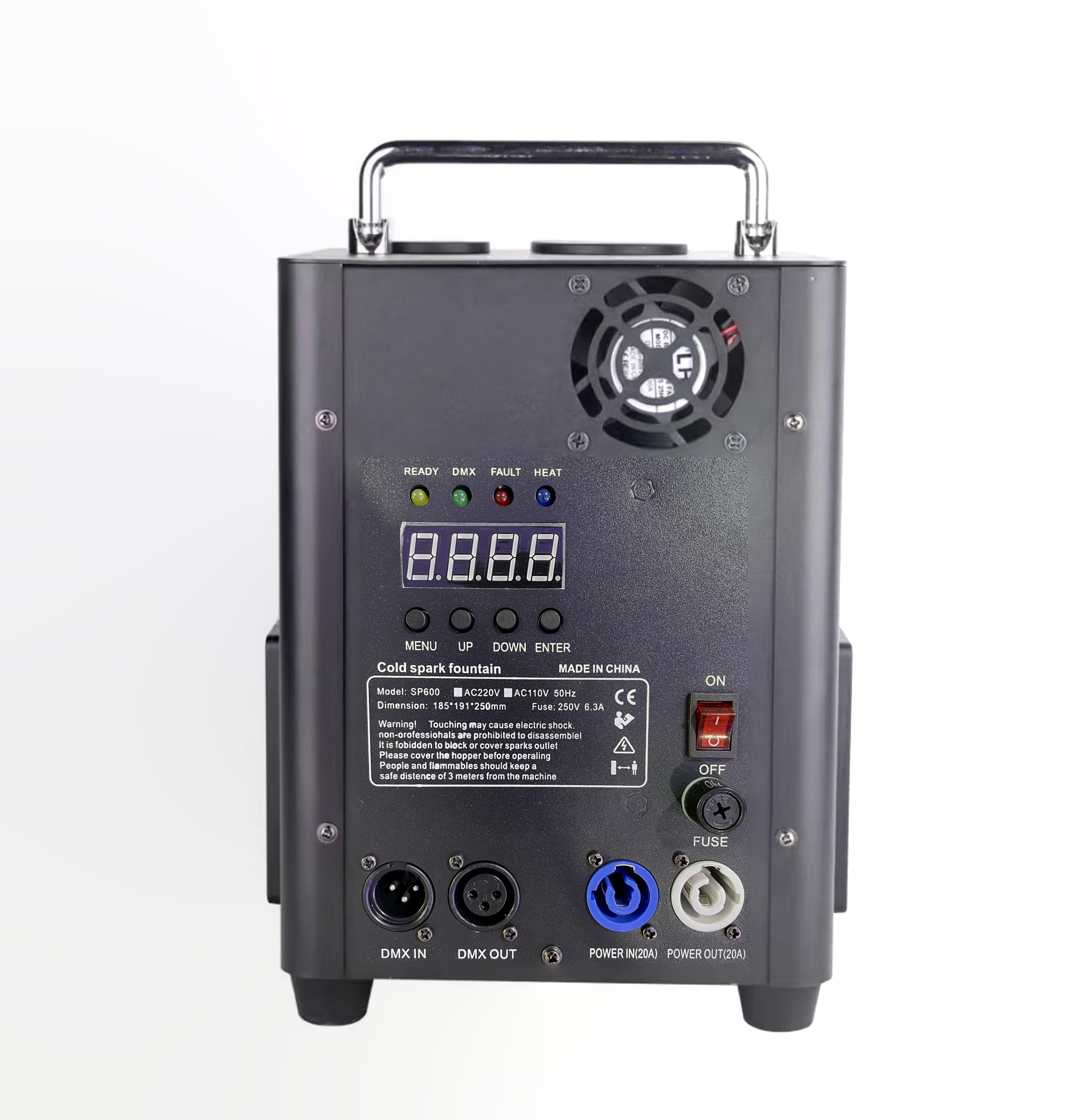 600W Electronic LCD Display Machine Stage Lights with Remote/DMX512 3CH Control Stage Equipment Machine for Wedding Party Outdoor Event Church DJ Show Opening Performance Ceremony