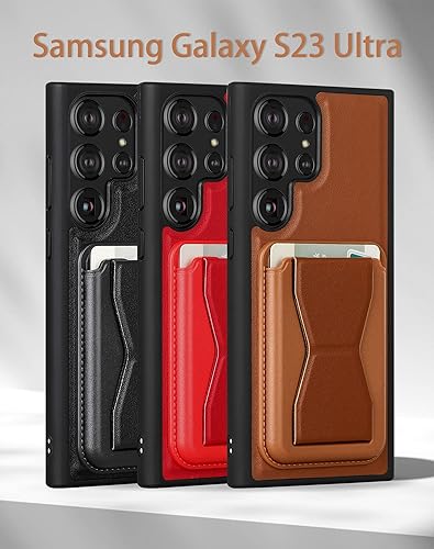 Miniatura 9 de Funda para Samsung Galaxy S23 Ultra, cuero + TPU, con tarjetero con soporte, anticaídas, duradera, protección de cuerpo completo, funda para