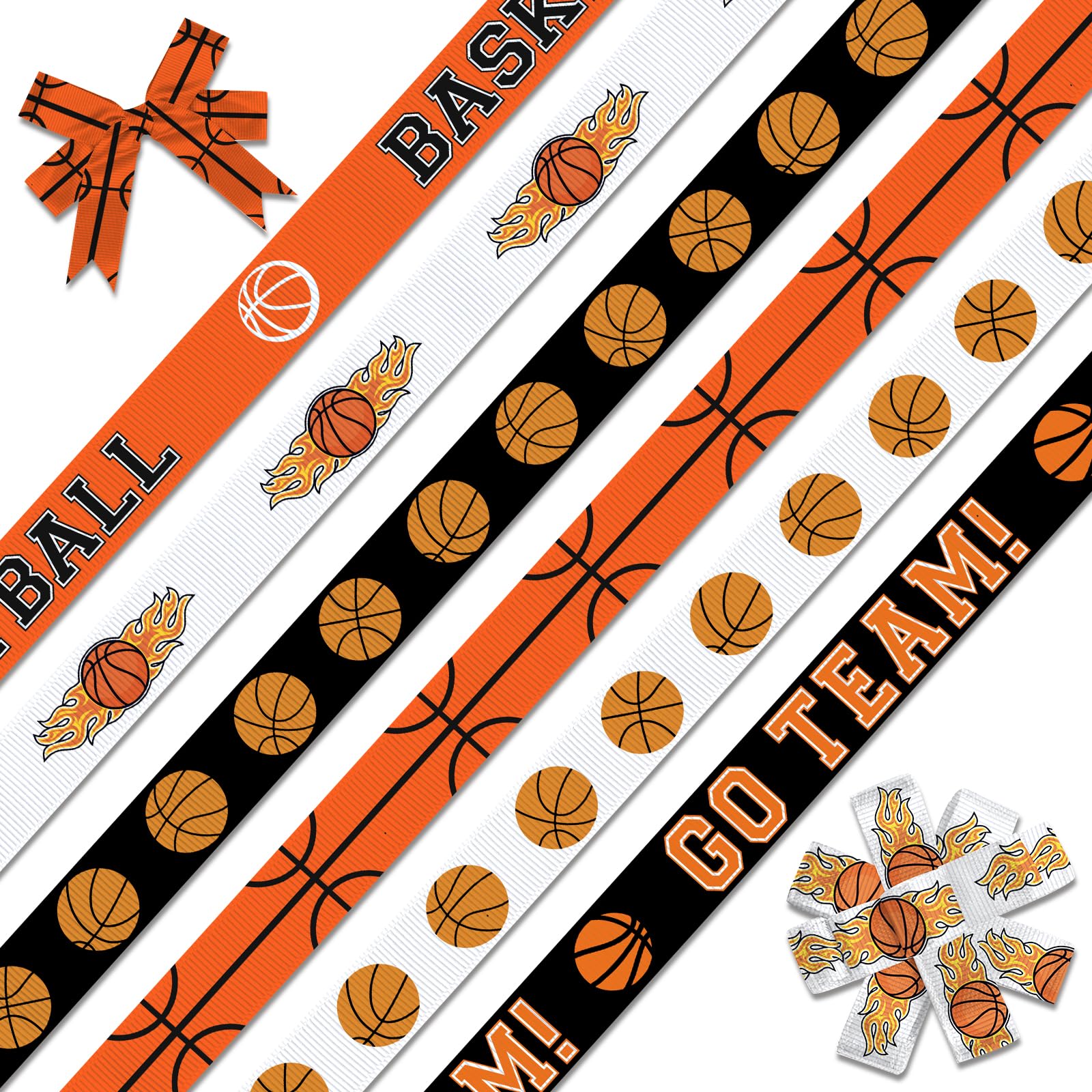 Ruban basket-ball Estivaux 9,5 mm : solution pour personnaliser vos accessoires d'équipe