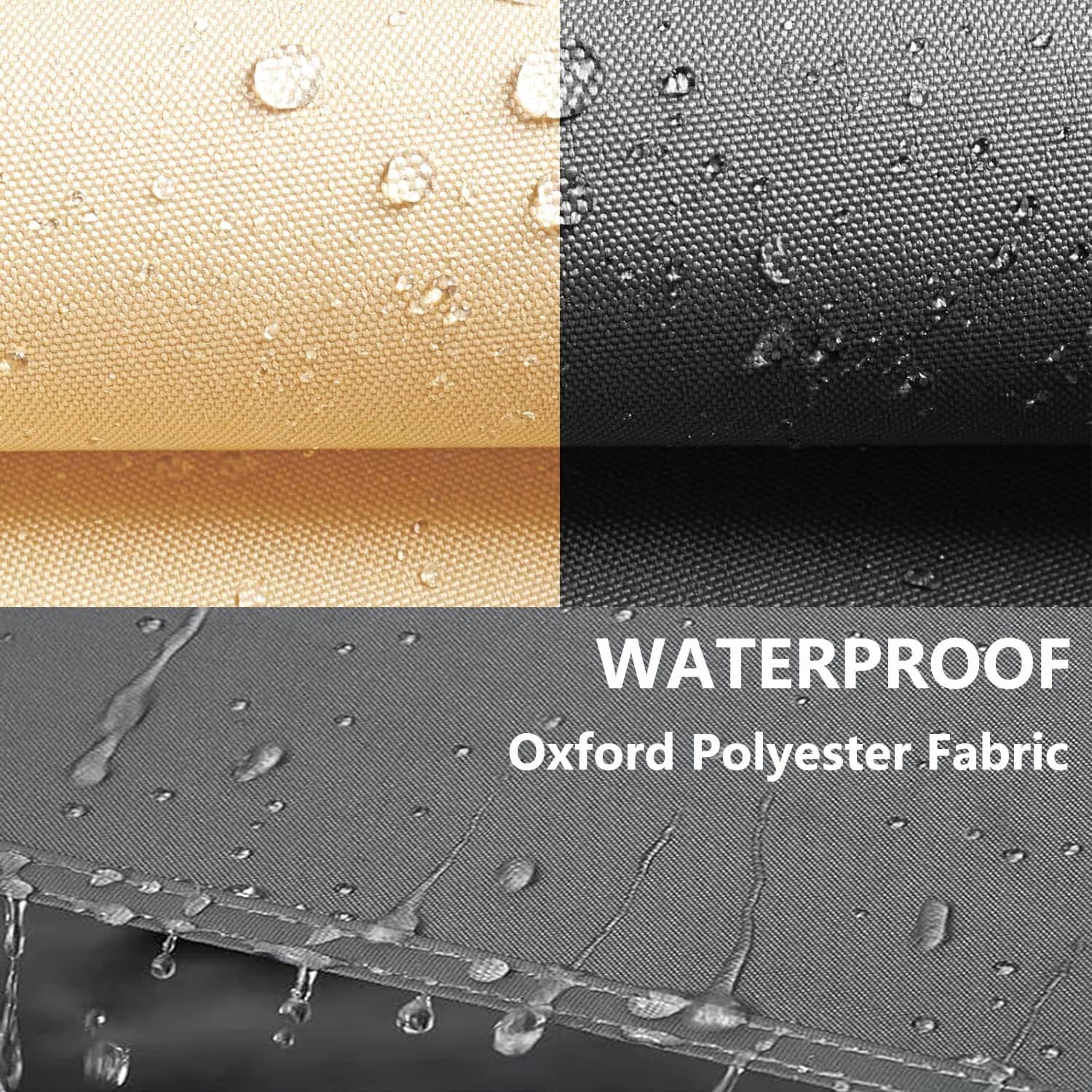 Sonnensegel Wasserdicht Dreieckig Viele Farbe Größe Balkon Sonnenschutz 98% UV Schutz Segeltuch Sonnensegel Markise Reißfest Wetterfest mit D-Ring und Kordel für Balkon Terrasse Garten 1.6x1.6x1.6M