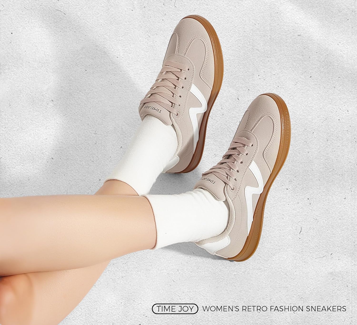 Women's Classic Retro Fashion Sneakers with Gum Sole Trendy Low Top Casual Shoes for Daily Wear, Walking & Outfits - Image 7