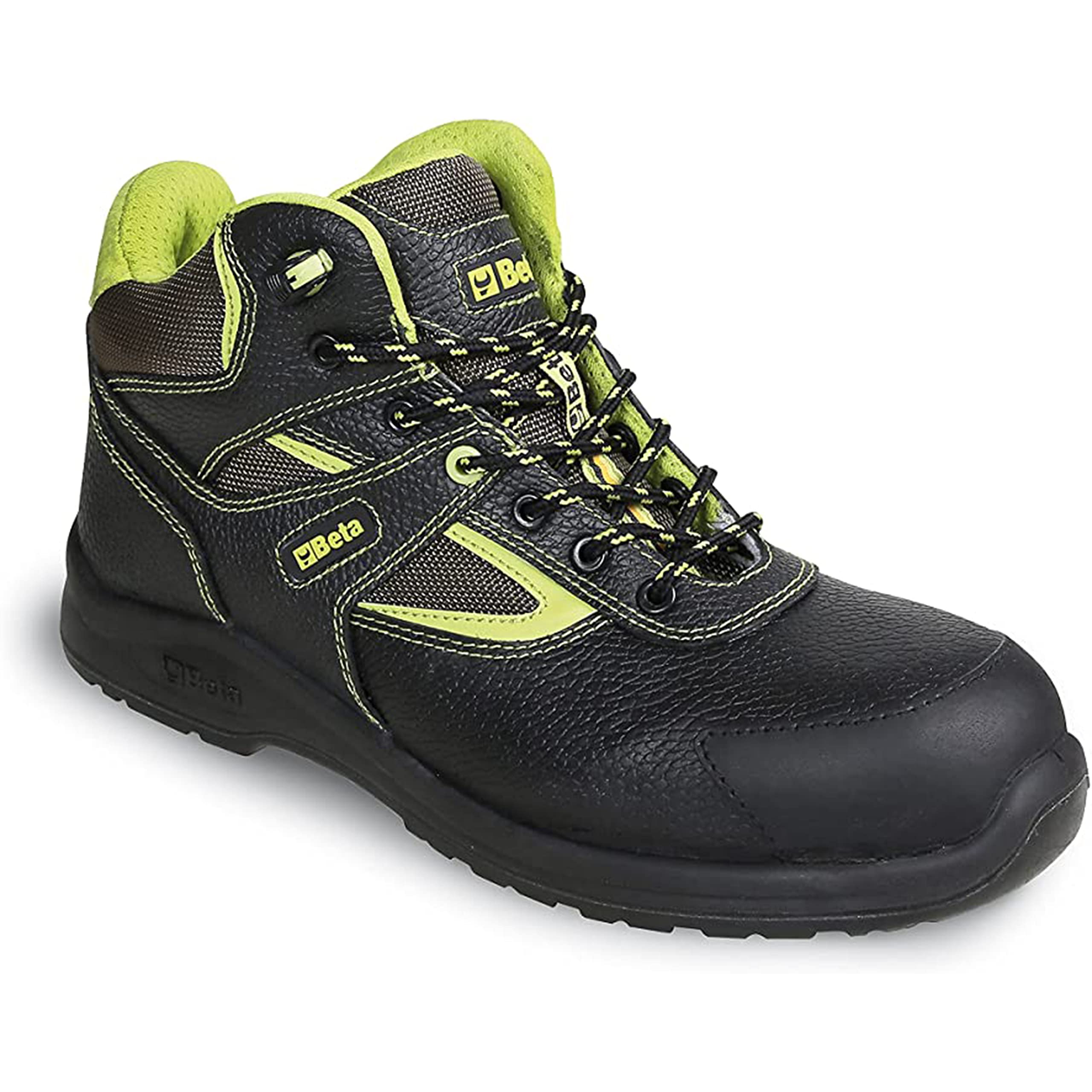 Beta Scarpe Alte Antinfortunistiche da Lavoro in Pelle Idrorepellente, a Rapido Sfilamento con Rinforzo Antiabrasione sul Puntale, Unisex, Taglia 45 EU
