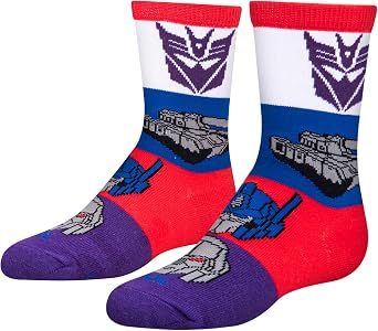 Cool Socks for Kids, Retro Cartoons Styles, Fun Graphic Prints, Youth Sizes, Assorted