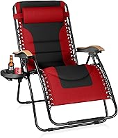 Vista 10 de Sophia & William Juego de 2 sillas de gravedad cero XXL de gran tamaño, acolchadas, ajustables, plegables, reclinables, sillas de gravedad