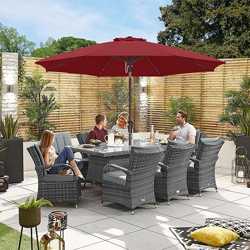 Miniatura 3 de ABCCANOPY - Sombrillas duraderas de 10 pies para patio (borgoña)