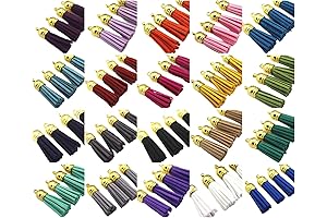 120 Suede Ornaments of 1.5 Inches for Keychains