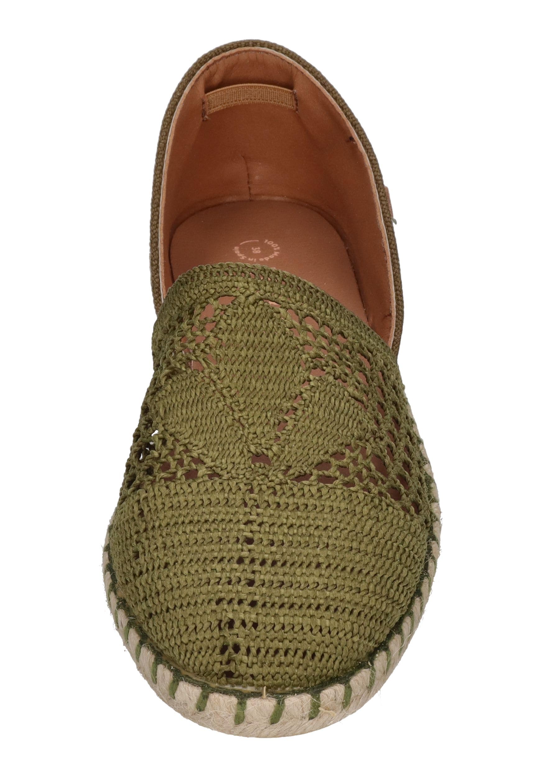 VERBENAS Carmen Gehäkelte beige Espadrilles
