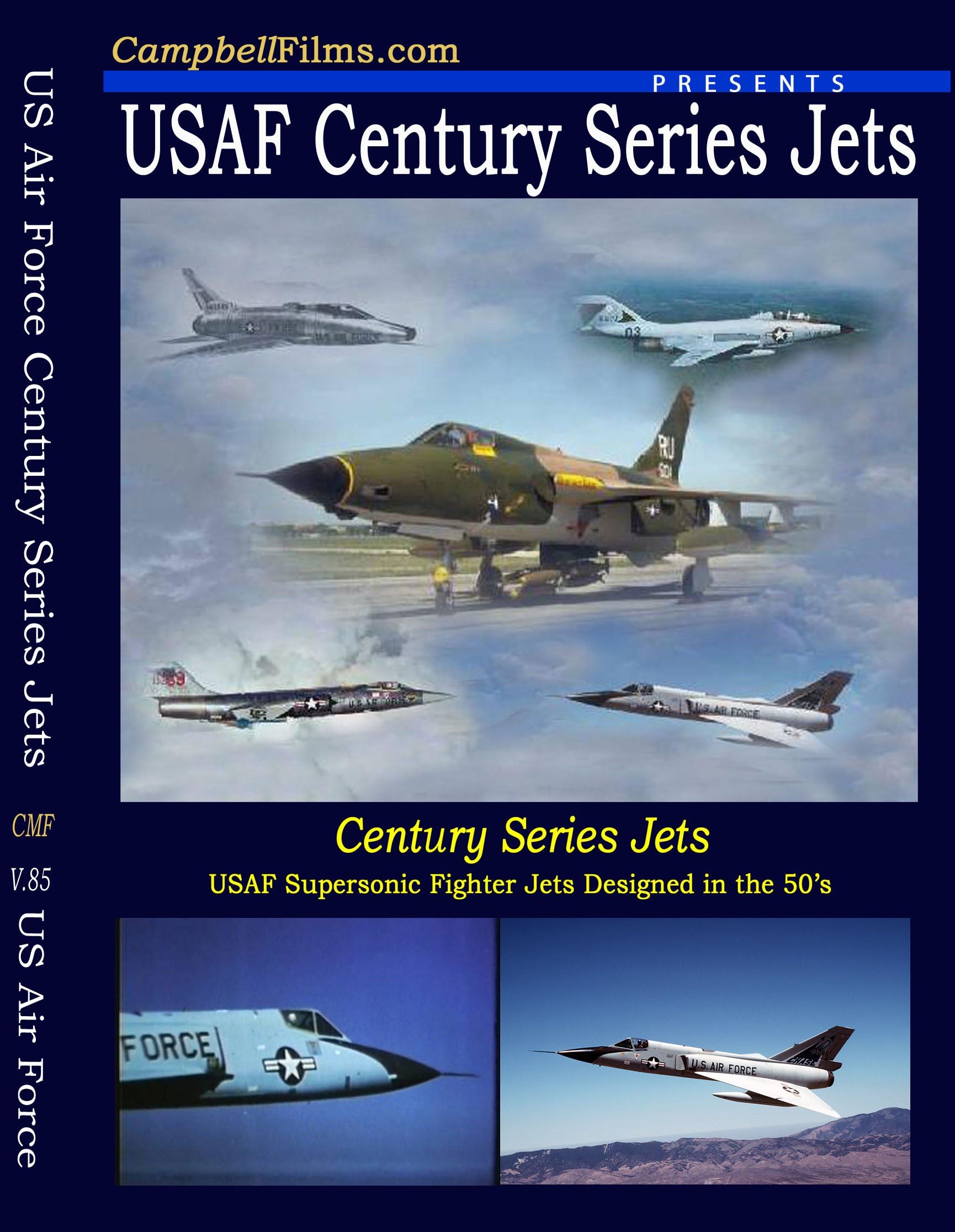 USAF Films Century Series Jets F-100 F-101 F-104 F-105 F-106 Air Force 1950's old Films DVD