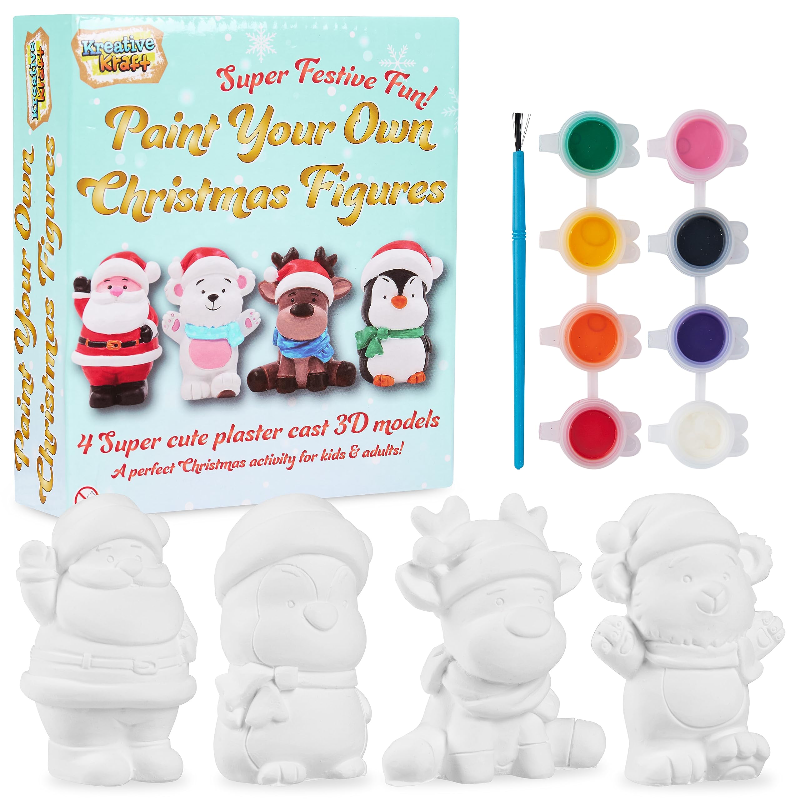 Buy KreativeKraft Kids Paint Your Own Christmas Decorations Set Arts