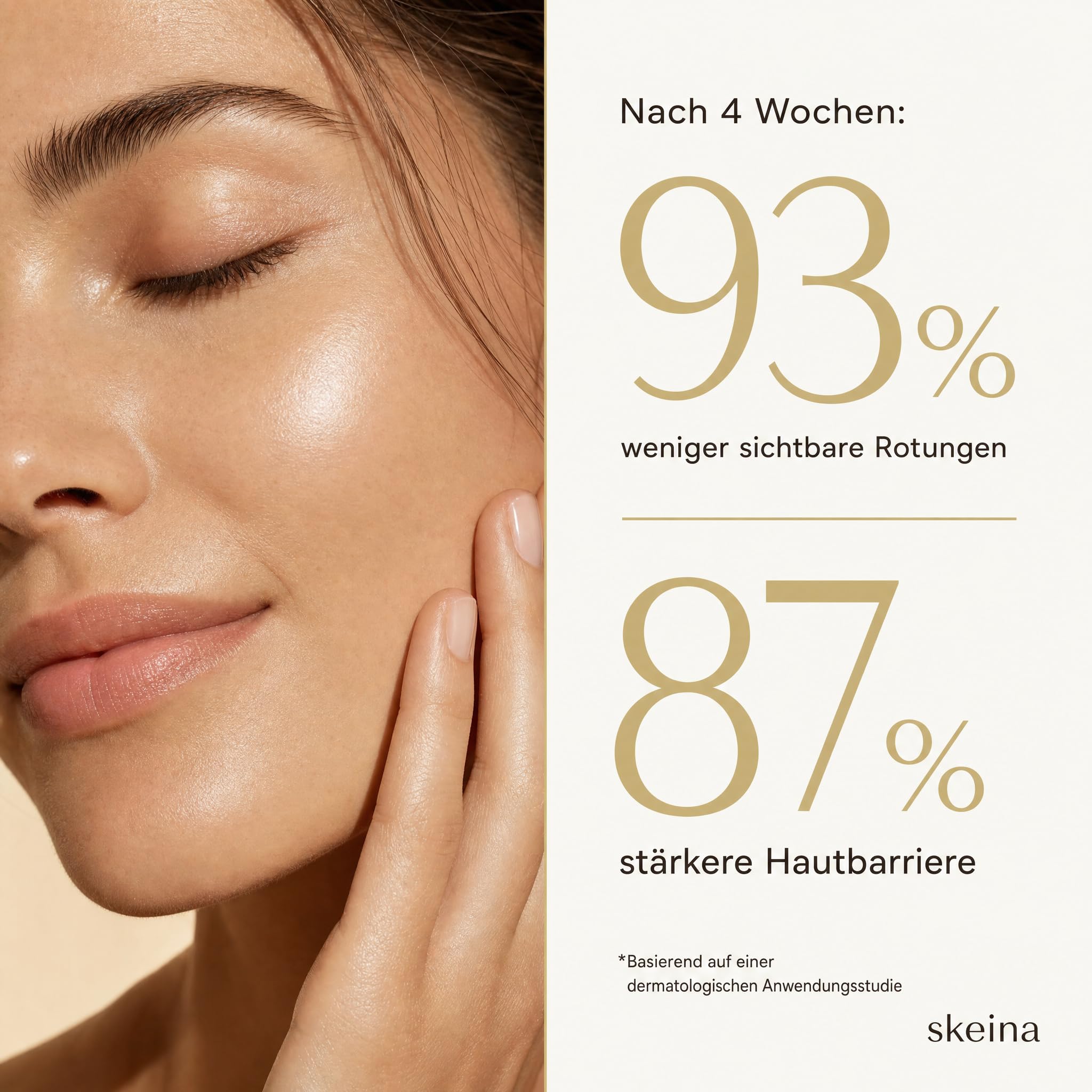 Anti Redness Essence Gesichtsserum gegen Rötungen, Niacinamid und Madecassoside, beruhigendes Hyaluron Serum hochdosiert für empfindliche Haut, parfümfrei, hypoallergen