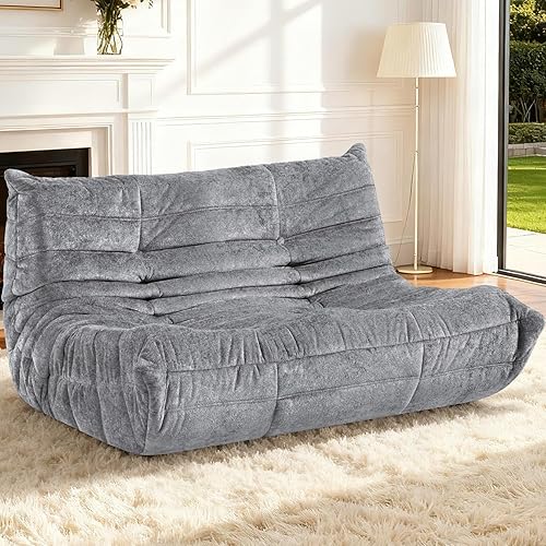 Miniatura 46 de HABUTWAY Puf Otomano, Reposapiés, Silla junto a la Chimenea, Sofá Puf Perezoso de Espuma Viscoelástica para Sala de Estar, Dormitorio, Dormitorio