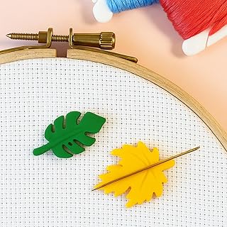 2‑Piece Leaf Magnetic Needle Minders for Cross-Stitch and Embroidery, Strong Magnetic Sewing Needle Nanny, Cute Stitching Accessory Gift