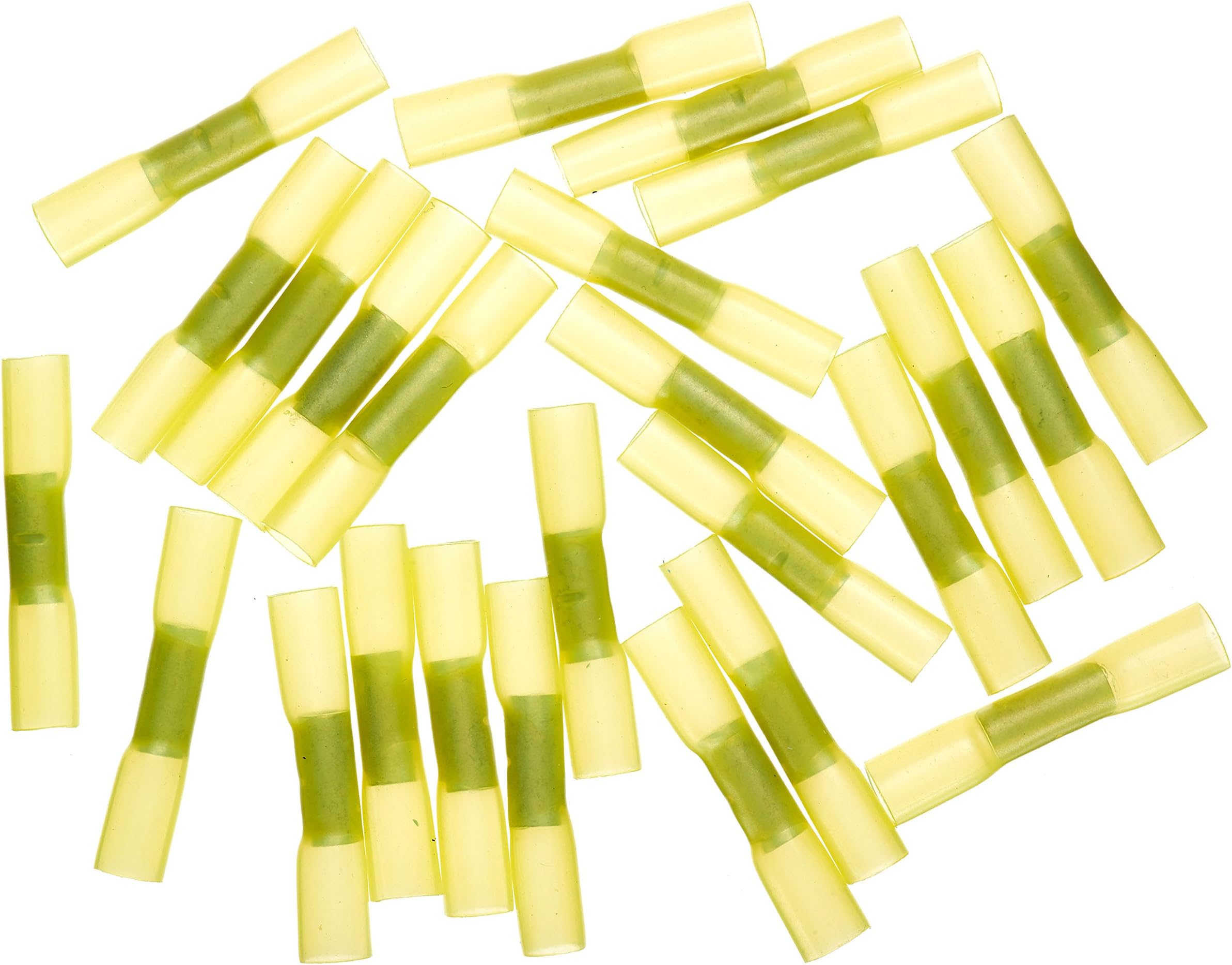 'HAUPA Heat Shrink Butt Connectors Insulated 2.5 – 6 mm² Pack of 25 Yellow BLV363504
