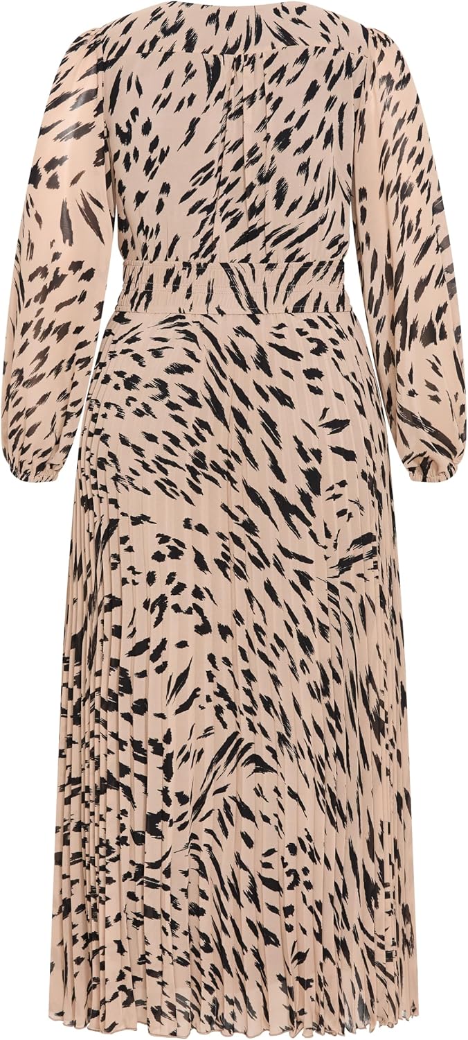 City Chic Plus Size Dress - Georgina Animal Print