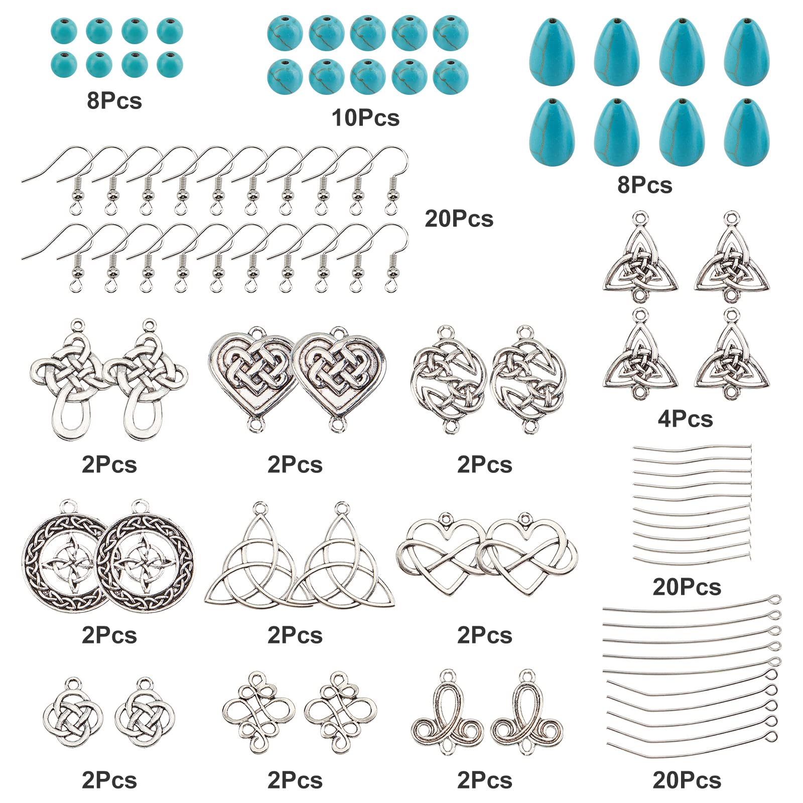 Kit De Manualidades Para Hacer Pendientes De Plumas Bohemios - Incluye Plumas Naturales, Cuentas Y Accesorios Para 8 Pares Diferentes