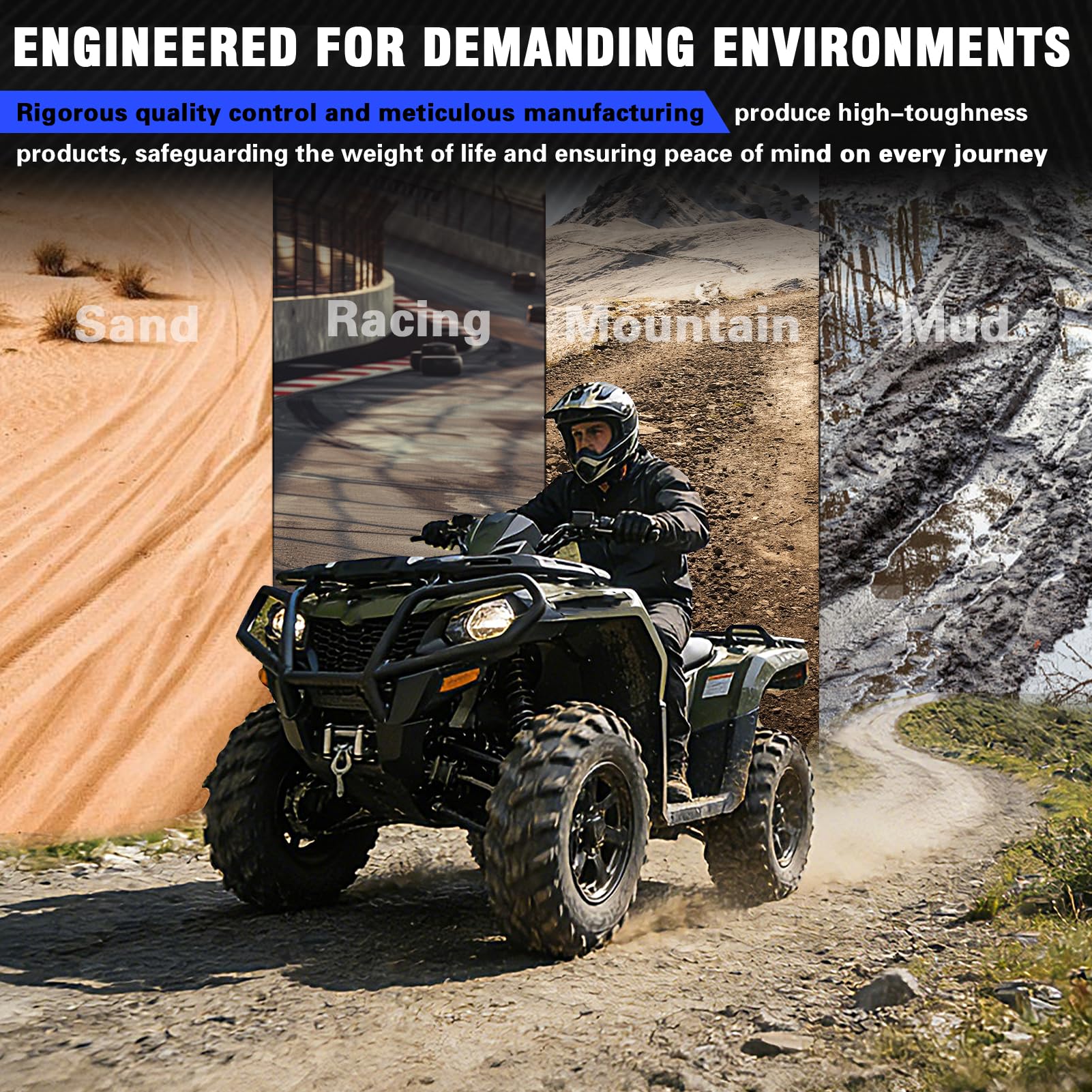LOCOPOW Plaquettes de frein avant et arrière pour Can-Am Outlander 1000 450 570 650 850 6x6 Max 500 800R Renegade 500 1000 650 800R 850