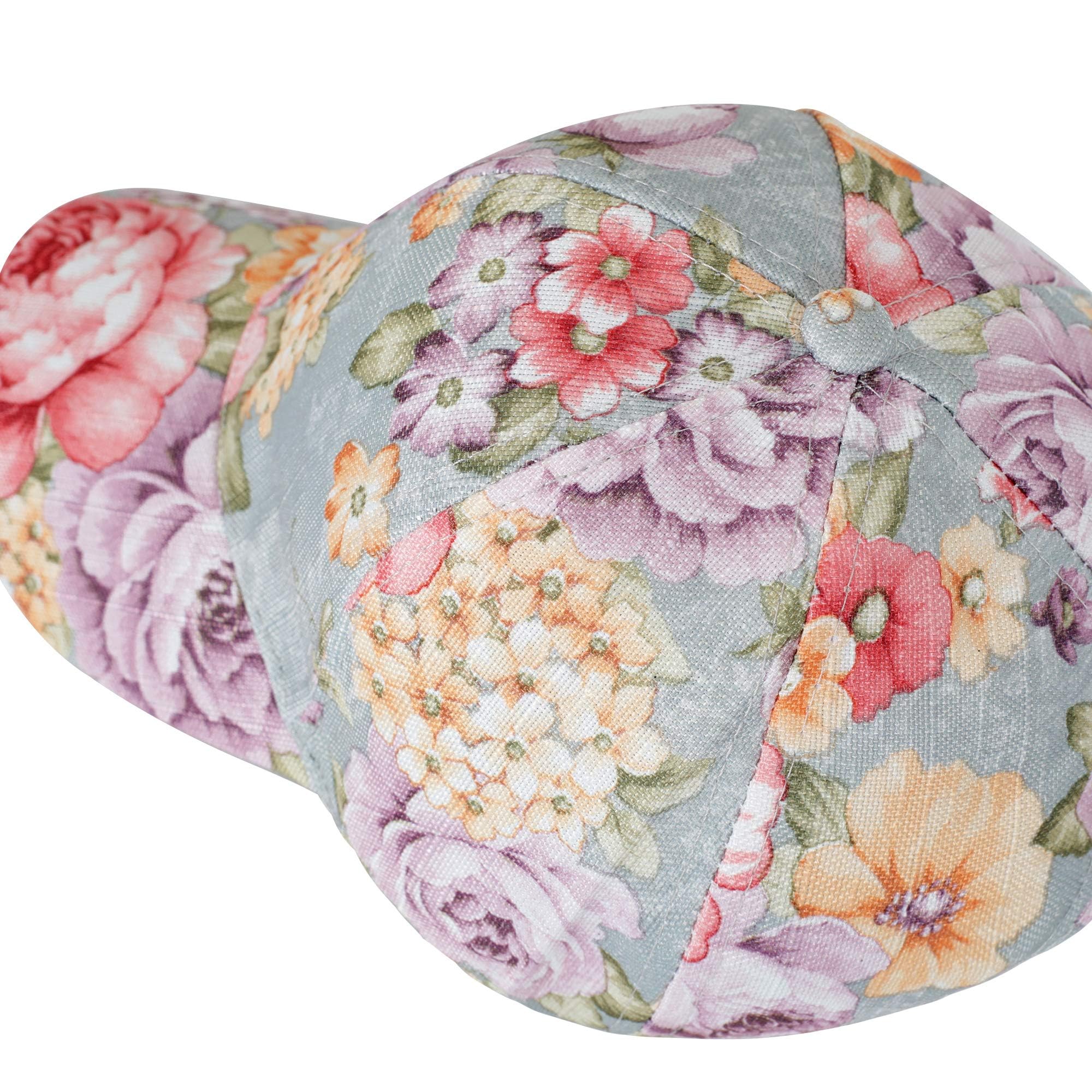 ZLYC Damen Sommer Baseball Cap Mode Blumen Atmungsaktiv Basecap