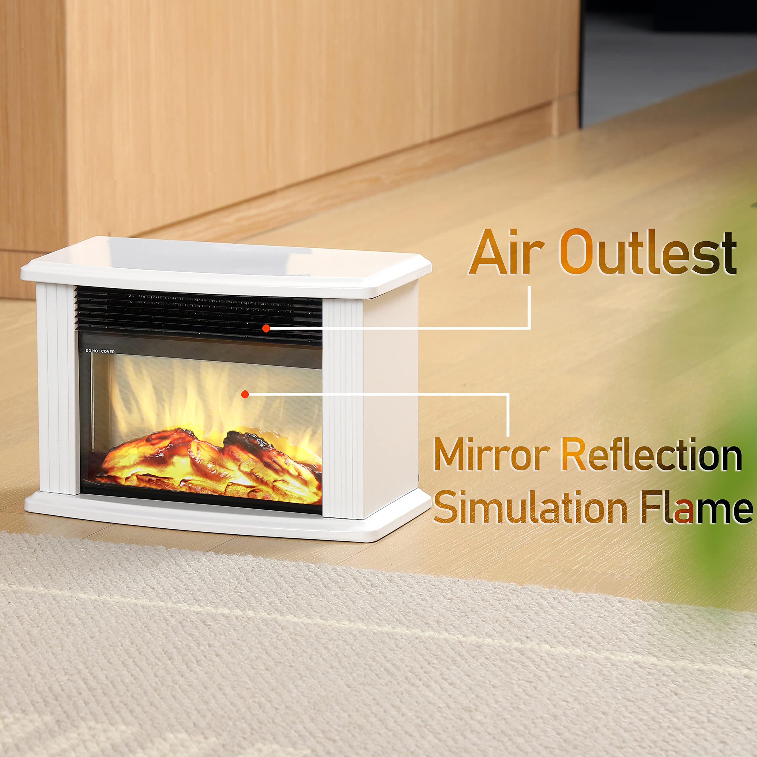 DONYER POWER Electric Fireplace Heaters Indoor Use Little Buddy Heater Fake  Fireplace 750W/1500W, White Metal Frame Bedroom Heater Space Heater :  Amazon.ca: Tools u0026 Home Improvement