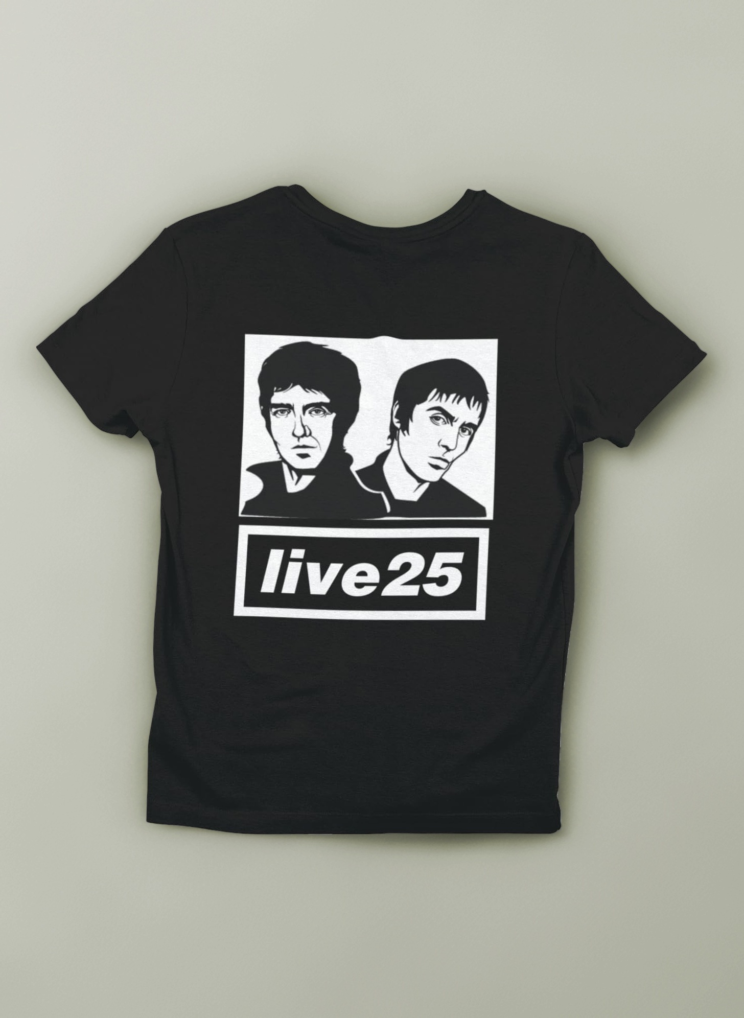 Oasis T-Shirt – 'Live 25' Tour Design – Unisex, 100% Cotton, Sizes