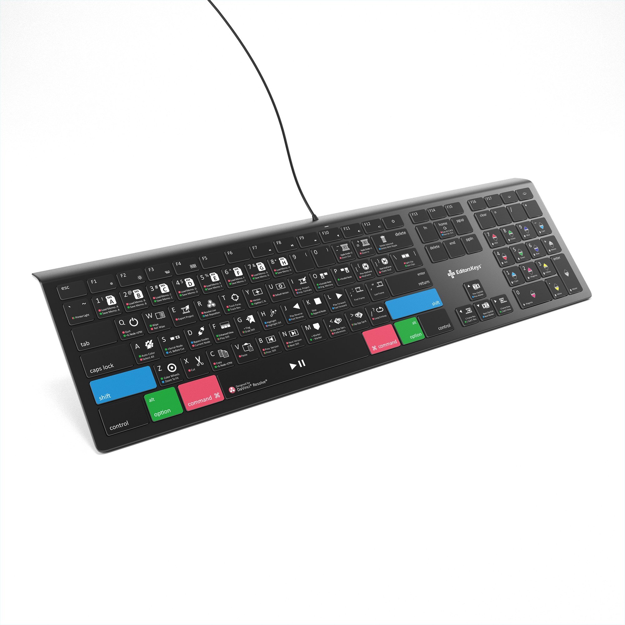 Davinci Resolve Keyboard 15 | Mac Shortcut Keyboard | Compatible with Apple Macs